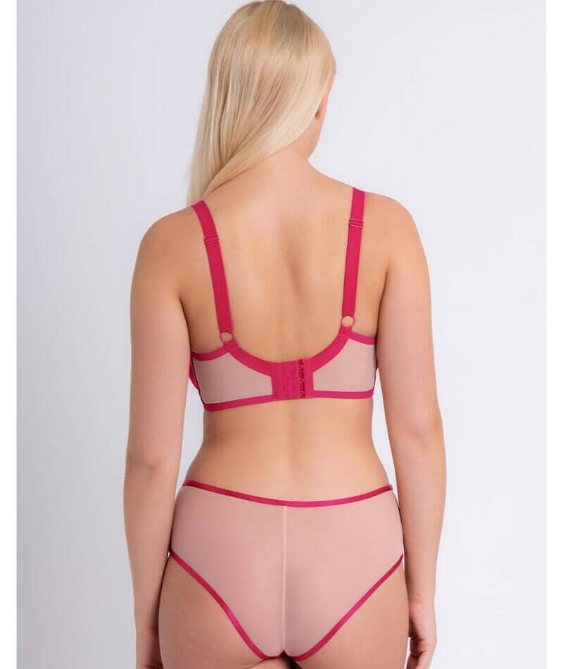 Curvy Kate Victory Wild Balcony Bra - Hot Pink/ Blush - Image 4