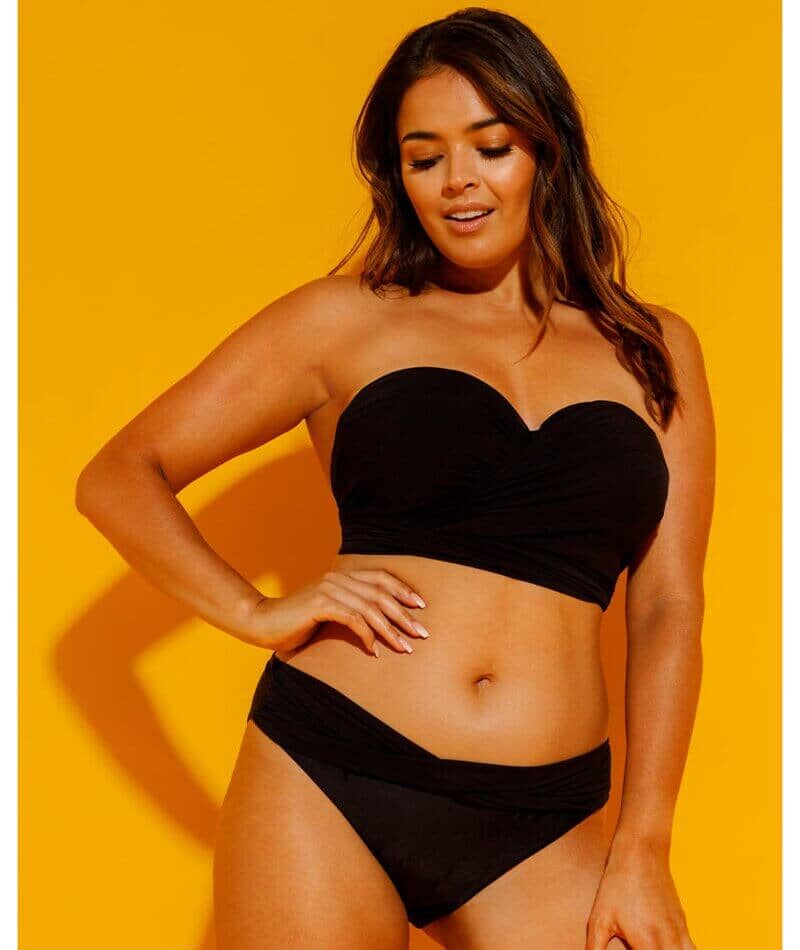 Curvy Kate Wrapsody Bandeau Bikini Top - Black - Image 10