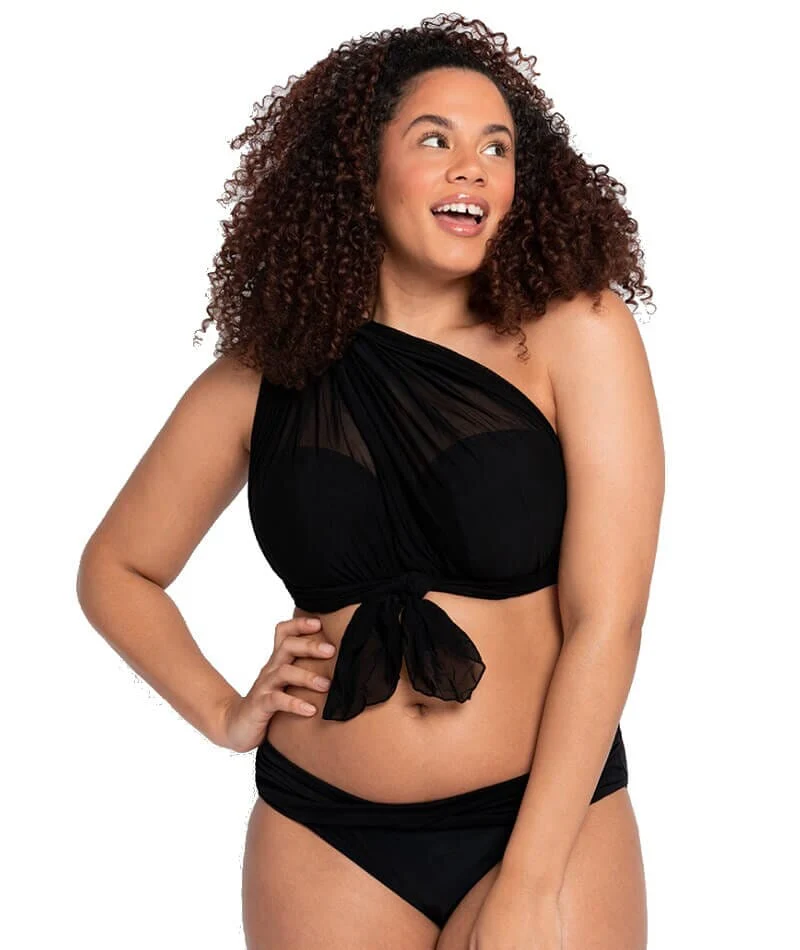 Curvy Kate Wrapsody Bandeau Bikini Top - Black - Image 5