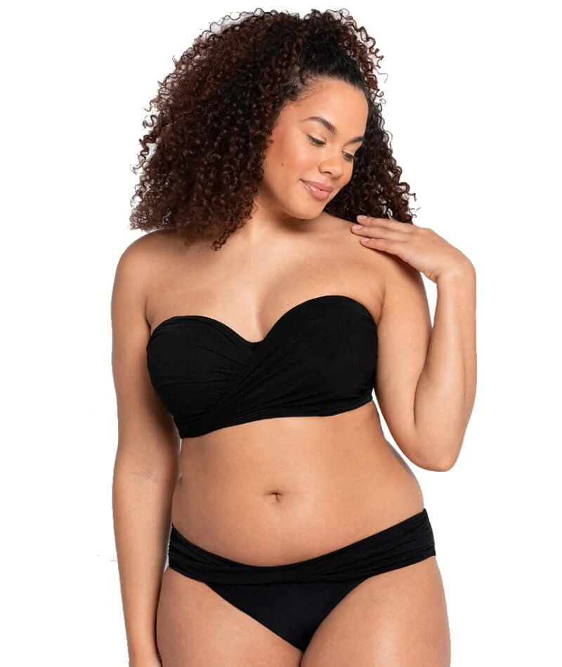Curvy Kate Wrapsody Bandeau Bikini Top - Black - Image 7