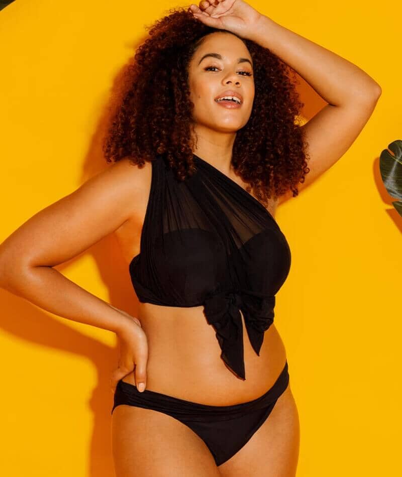 Curvy Kate Wrapsody Bandeau Bikini Top - Black - Image 9