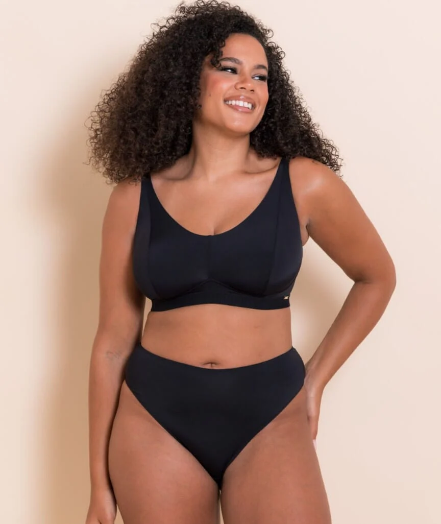 Curvy Kate Zen Wire-free Bralette - Black - Image 4