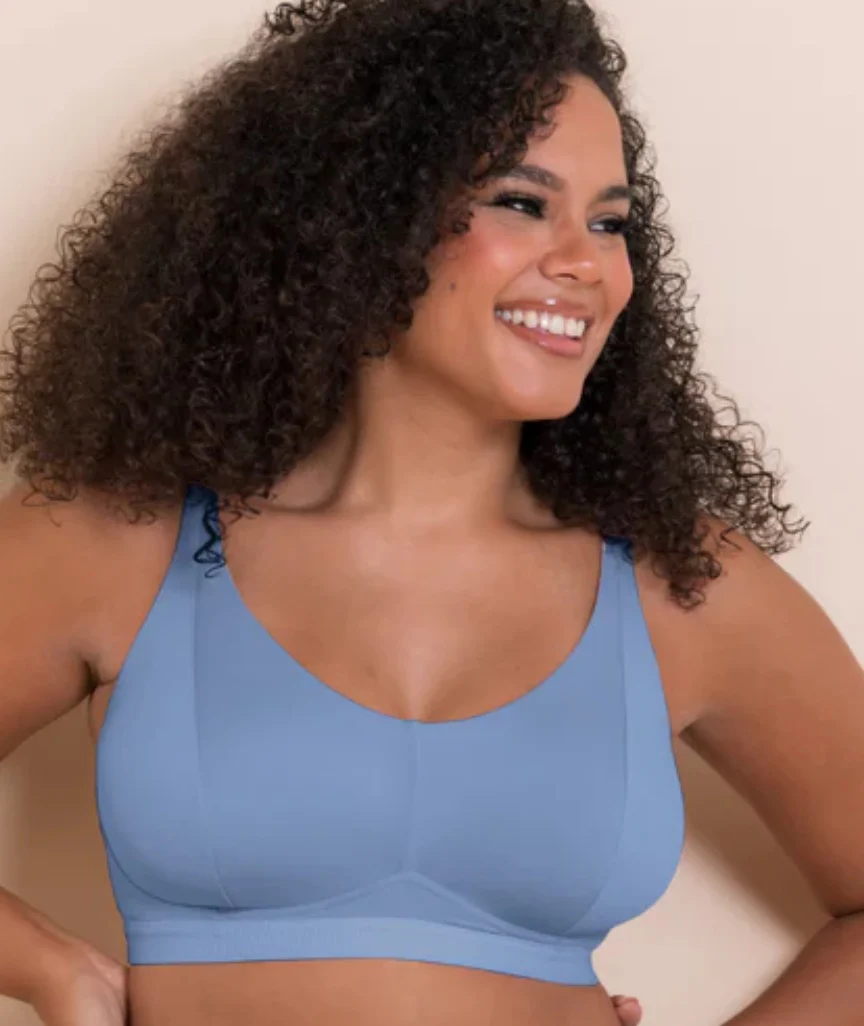 Curvy Kate Zen Wire-free Bralette - Blue - Image 5