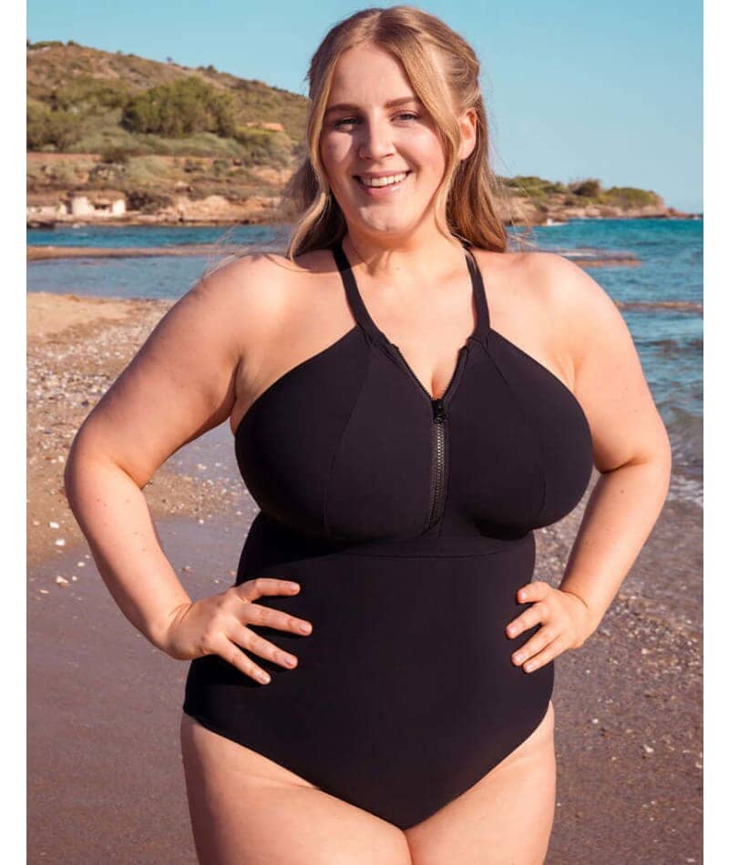 Curvy Kate Zip Tide Wire Free Multiway One Piece Swimsuit - Black - Image 12
