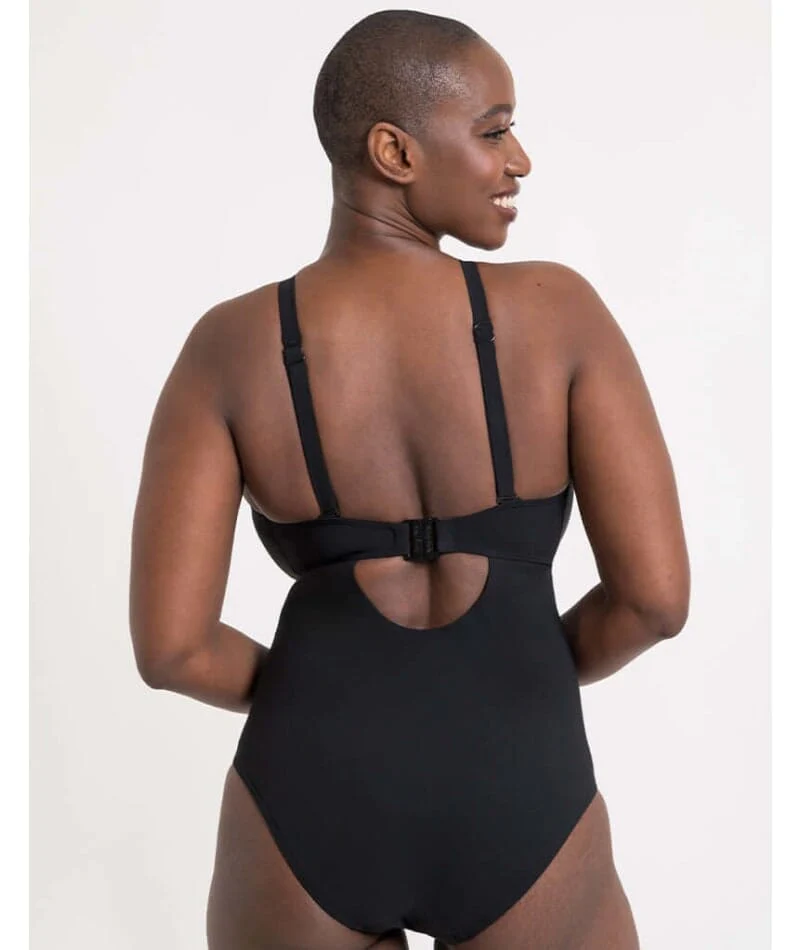 Curvy Kate Zip Tide Wire Free Multiway One Piece Swimsuit - Black - Image 3