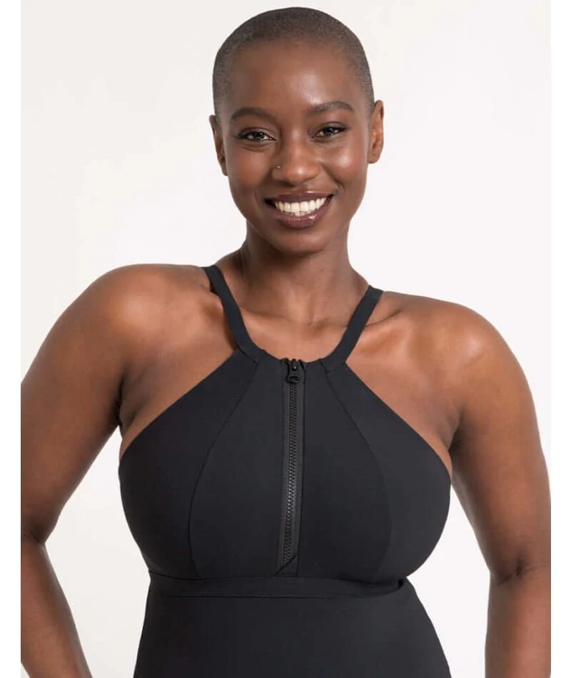 Curvy Kate Zip Tide Wire Free Multiway One Piece Swimsuit - Black - Image 5
