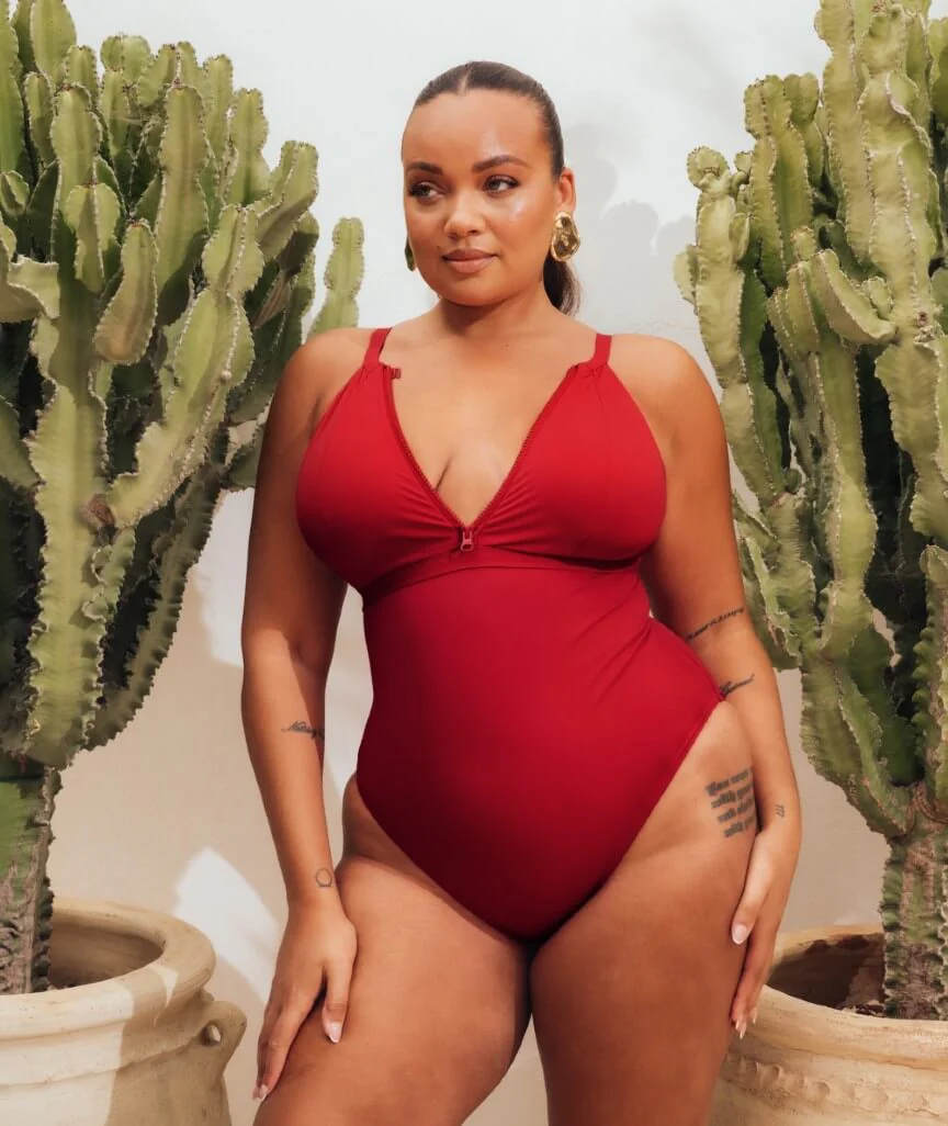 Curvy Kate Zip Tide Wire Free Multiway One Piece Swimsuit - Red - Image 10
