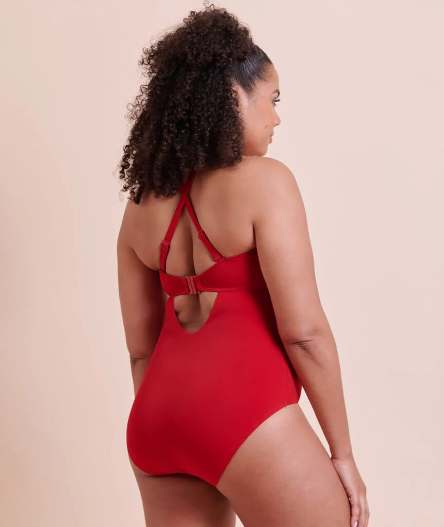 Curvy Kate Zip Tide Wire Free Multiway One Piece Swimsuit - Red - Image 2