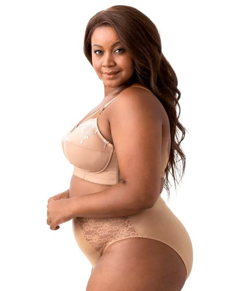 Elila Embroidered Wire-Free Bra - Mocha - Image 6