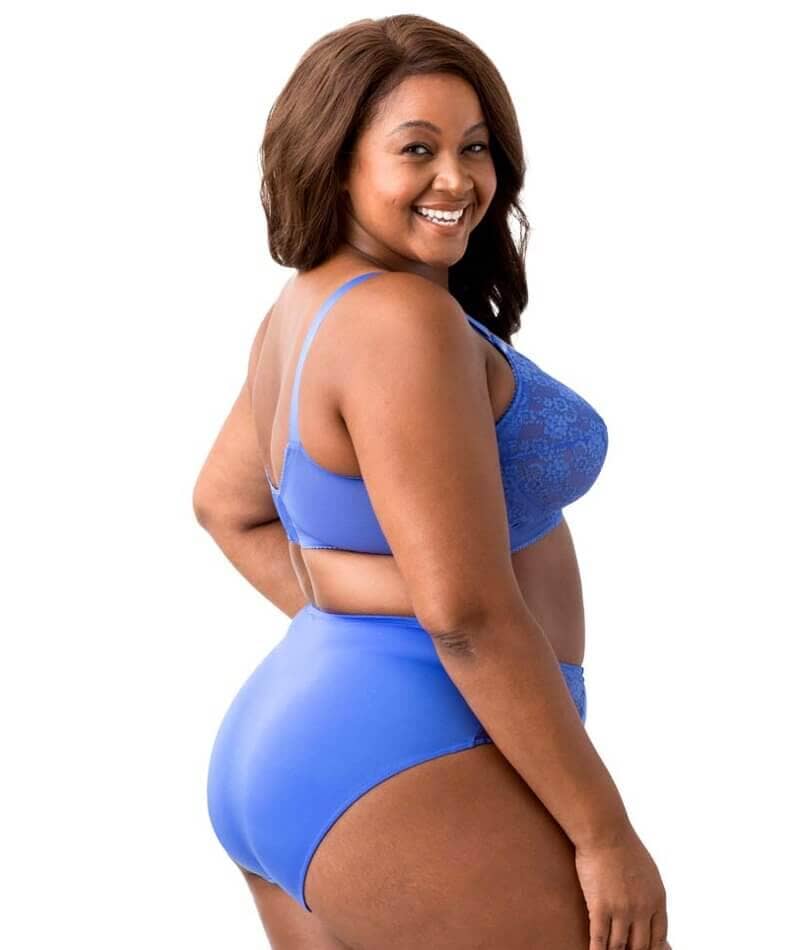 Elila Embroidered Lace Wire-Free Bra - Cobalt - Image 6