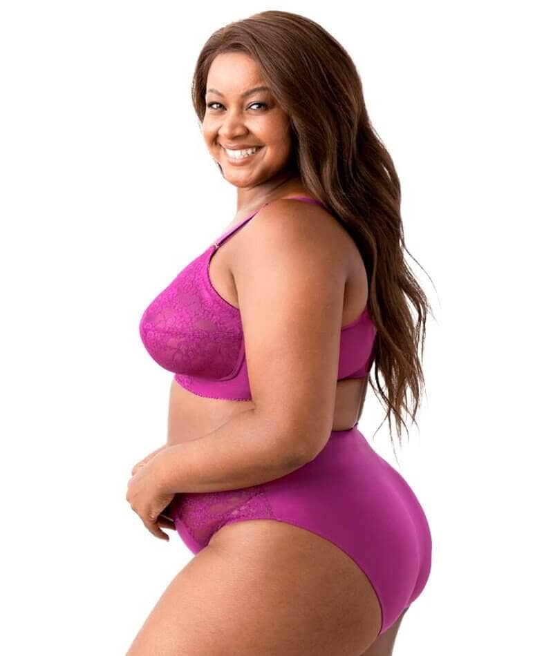 Elila Embroidered Lace Wire-Free Bra - Fuchsia - Image 10