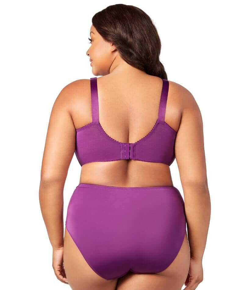 Elila Embroidered Lace Wire-Free Bra - Aubergine - Image 5