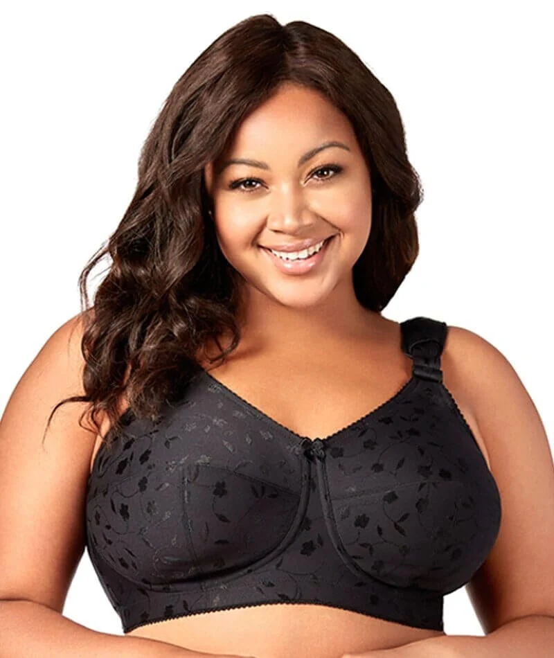 Elila Jacquard Wire-Free Bra - Black - Image 3