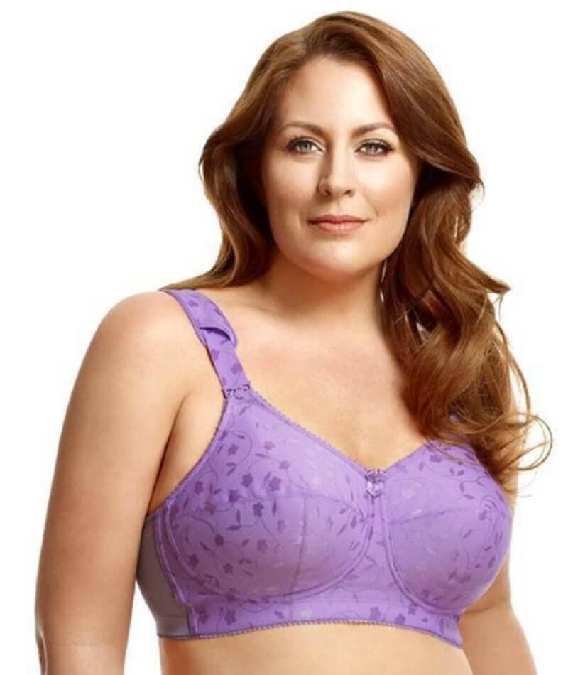 Elila Jacquard Wire-Free Bra - Lilac - Image 2