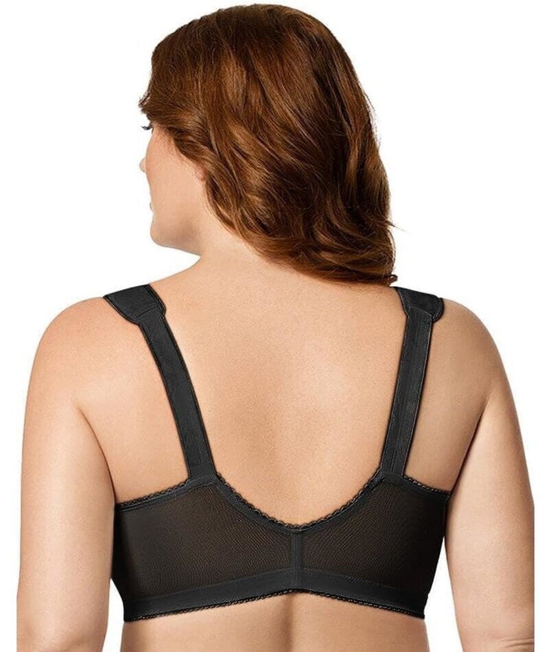 Elila Front Opening Wire-Free Posture Bra - Black - Image 2