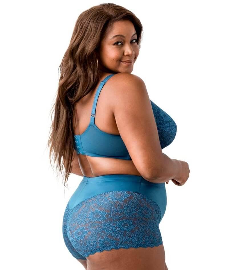 Elila Full Coverage Stretch Lace Underwired Bra - Teal - Image 11