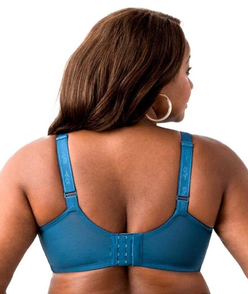 Elila Full Coverage Stretch Lace Underwired Bra - Teal - Image 2
