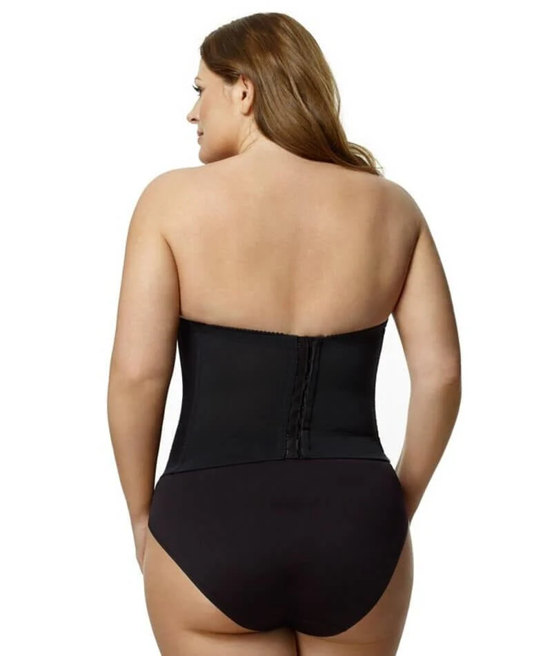 Elila Underwired Satin Strapless Longline - Black - Image 4
