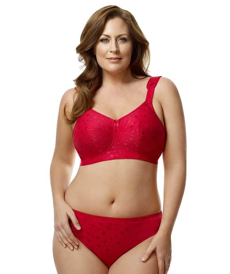 Elila Jacquard Brief - Red - Image 3