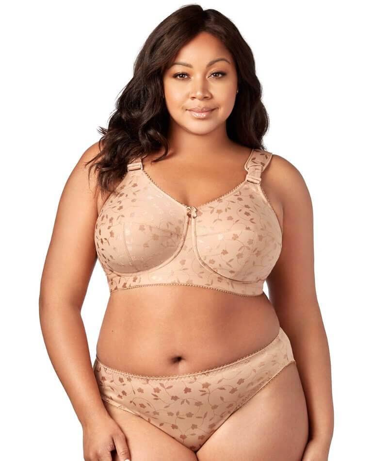 Elila Jacquard Wire-Free Bra - Mocha - Image 2