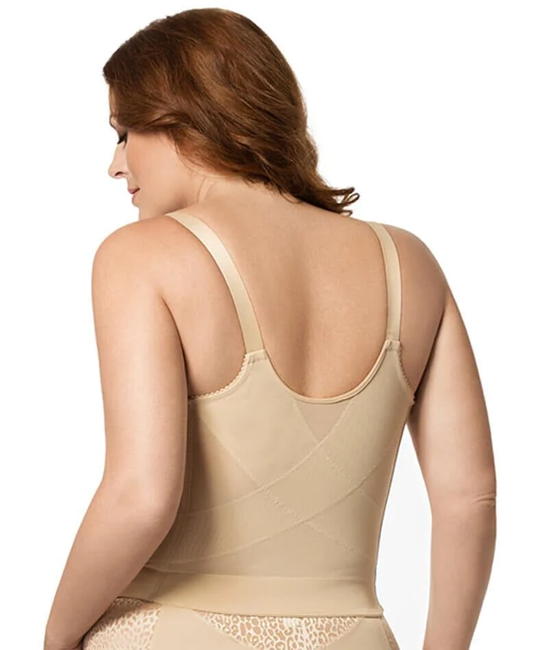 Elila Wire-Free Front Opening Longline Bra - Nude - Image 2
