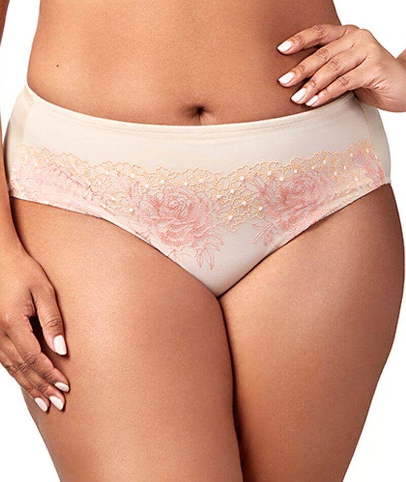 Elila Swiss Embroidered Microfiber Panty - Nude
