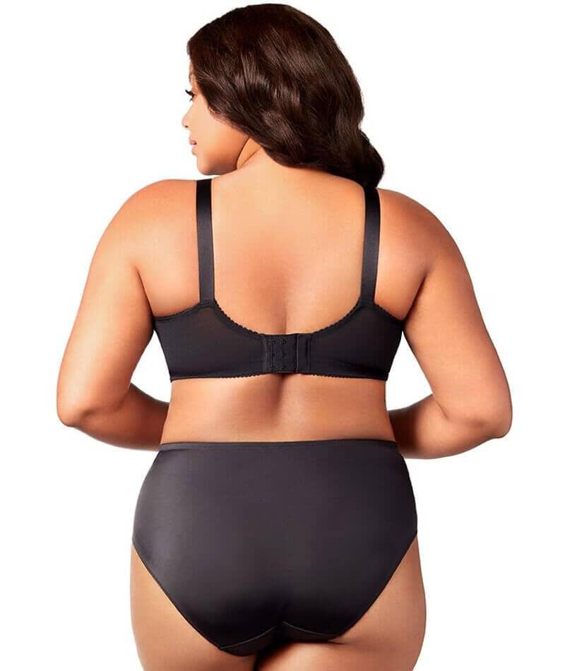 Elila Swiss Embroidered Soft Cup Wire-Free Bra - Black - Image 4