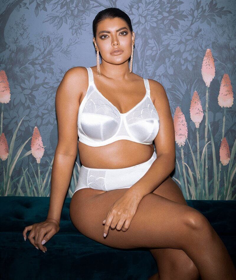 Elomi Cate Underwired Full Cup Banded Bra - White - Image 5