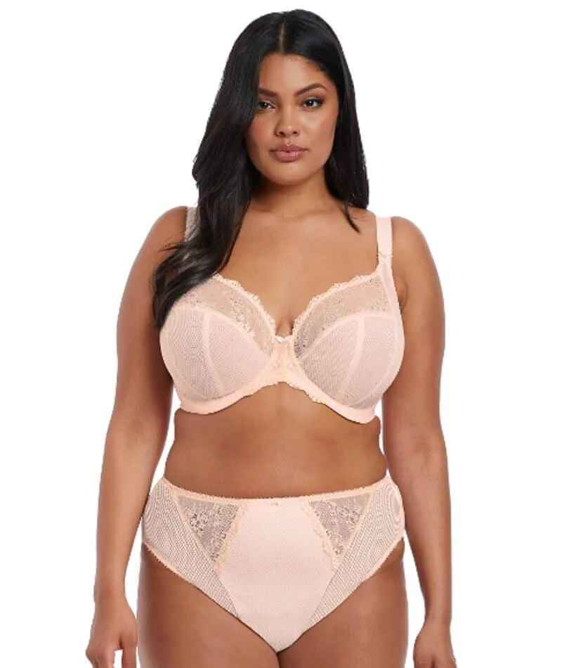 Elomi Charley Underwire Stretch Plunge Bra - Ballet Pink - Image 10