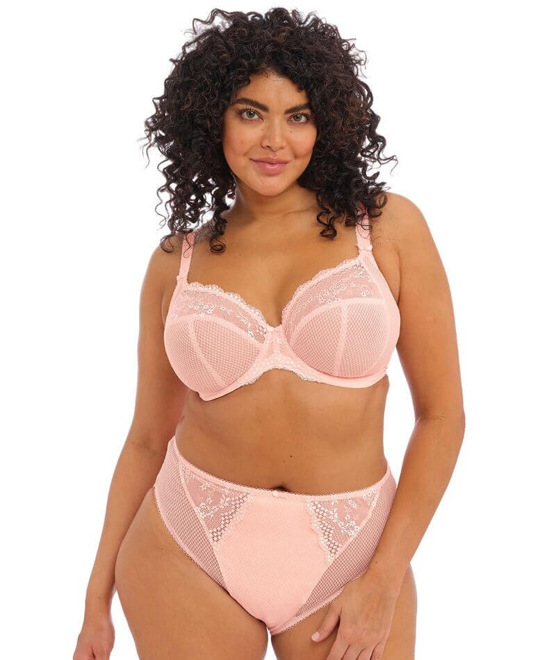 Elomi Charley Underwire Stretch Plunge Bra - Ballet Pink - Image 7