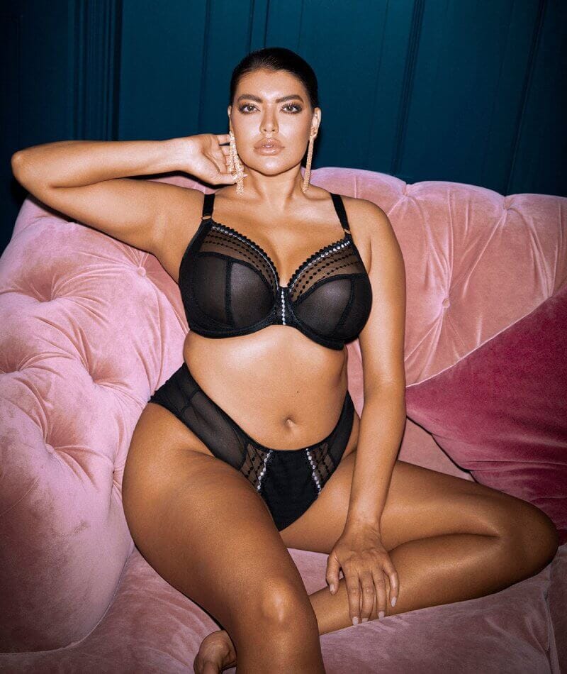 Elomi Matilda Underwired Plunge Bra - Black - Image 9