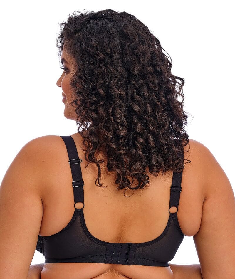 Elomi Brianna Underwire Padded Half Cup Bra - Black - Image 3