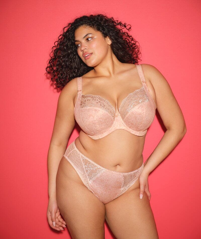 Elomi Lucie Underwire Stretch Plunge Bra - Pale Blush - Image 3