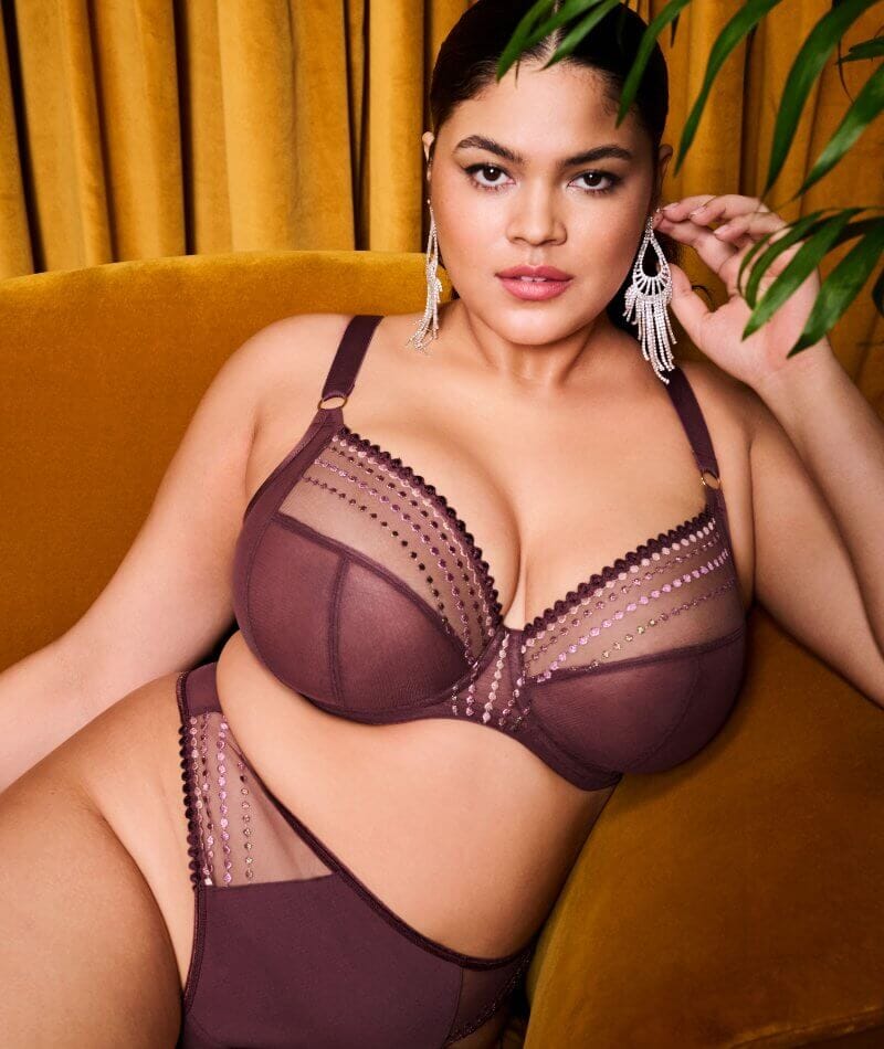 Elomi Matilda Underwired Plunge Bra - Sugarplum - Image 4