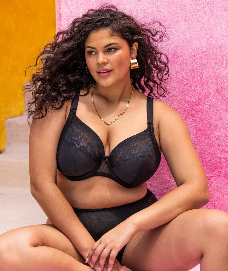 Elomi Nerina Underwire Stretch Plunge Bra - Black - Image 4
