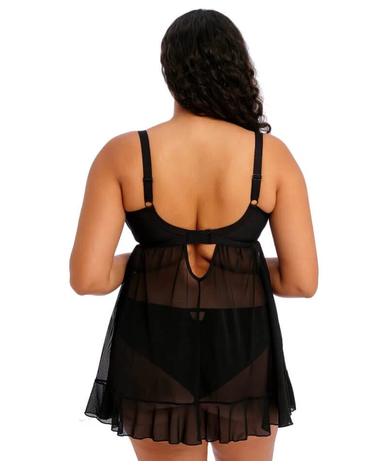 Elomi Priya Underwired Babydoll - Black - Image 5