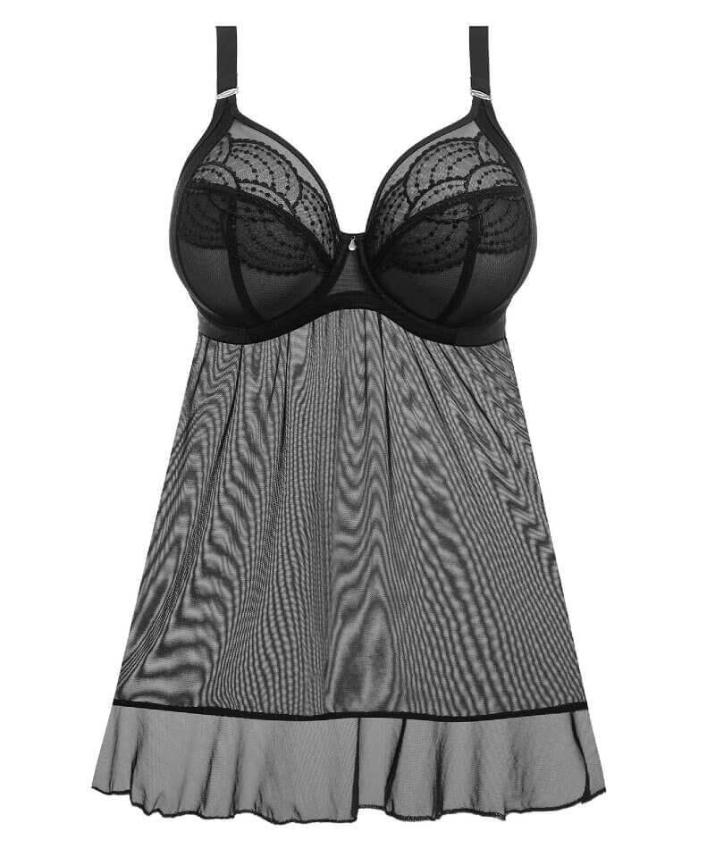 Elomi Priya Underwired Babydoll - Black - Image 7