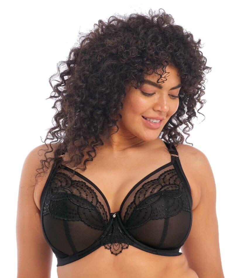 Elomi Priya Underwired Plunge Bra - Black - Image 4