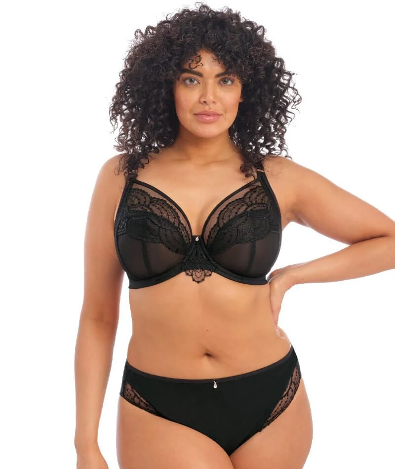 Elomi Priya Underwired Plunge Bra - Black - Image 6