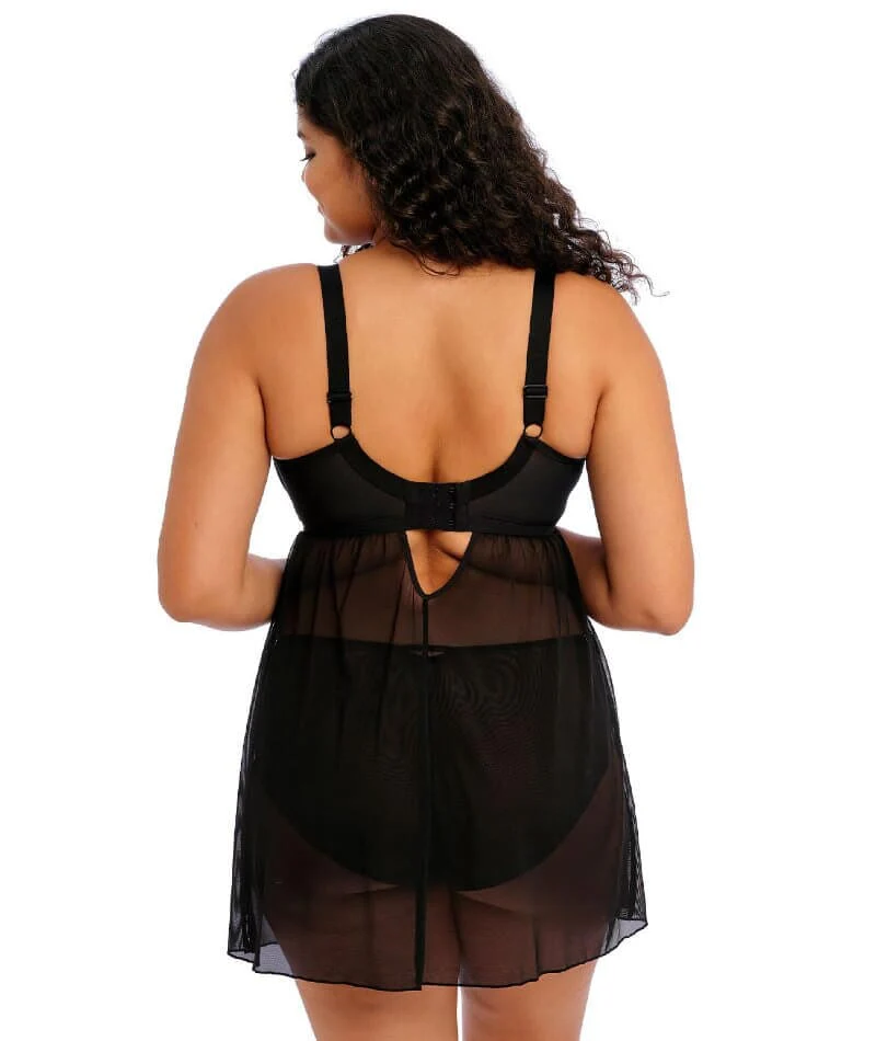 Elomi Sachi Underwired Babydoll - Black - Image 2