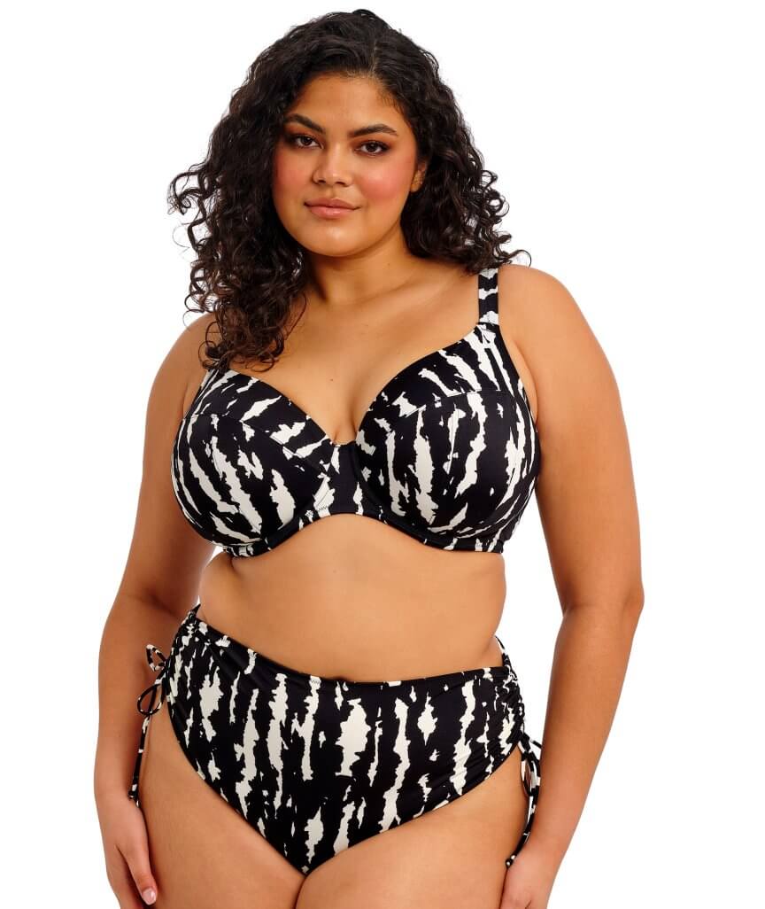 Elomi Swim Echo Shell Underwired Plunge Bikini Top - Black - Image 4