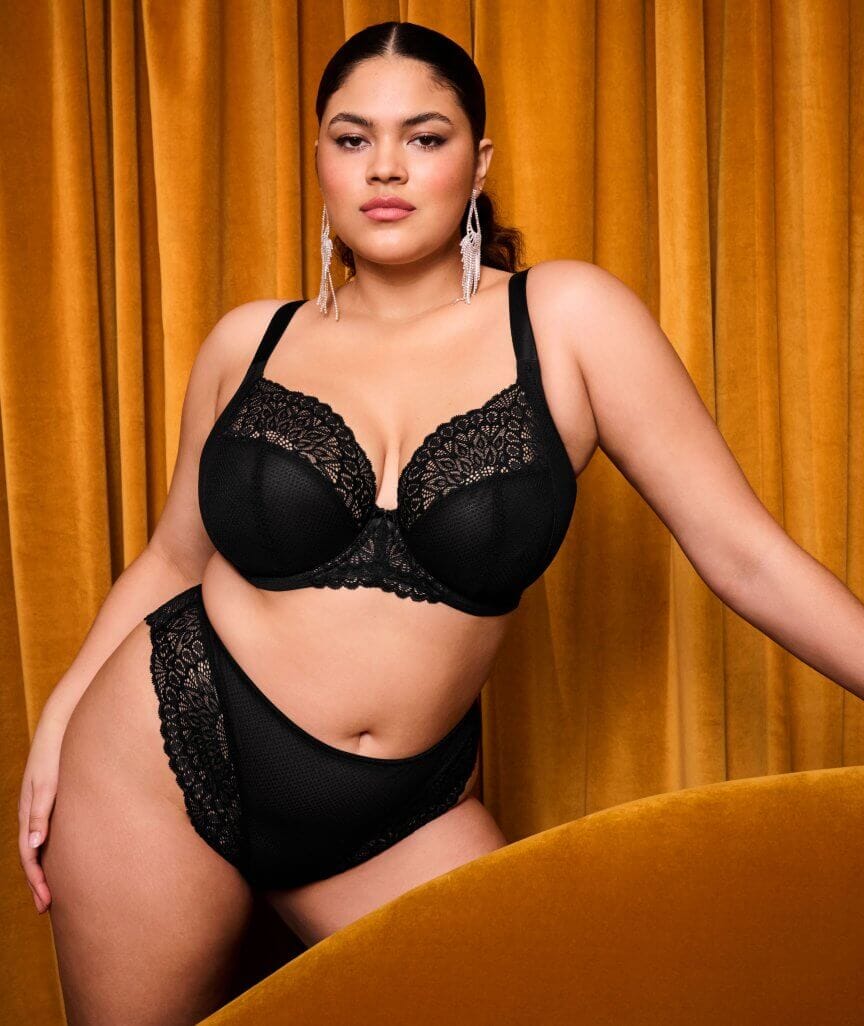 Elomi Tiernie Underwire Stretch Plunge Bra - Black - Image 4