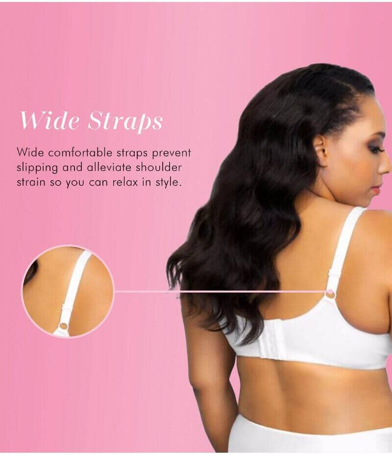 Exquisite Form Fully Cotton Soft Cup Wirefree Bra With Lace - White - Image 9
