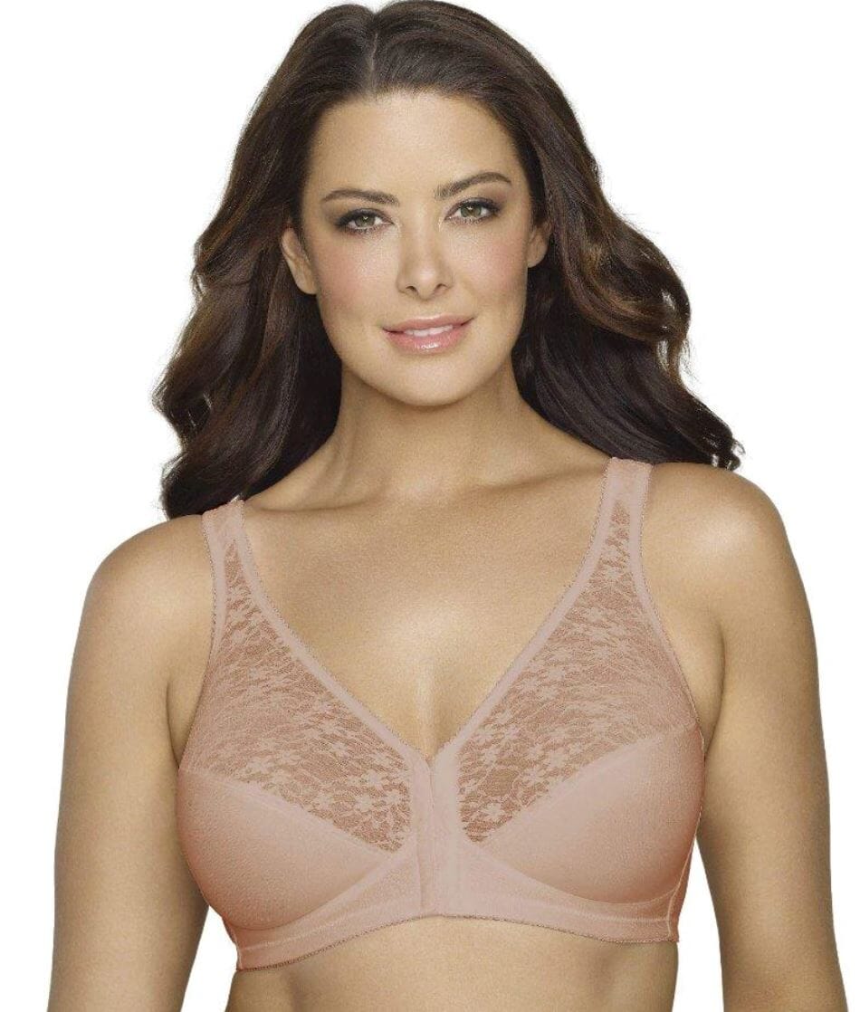 Exquisite Form Fully Front Close Wire-Free Posture Bra With Lace - Navy - Image 3