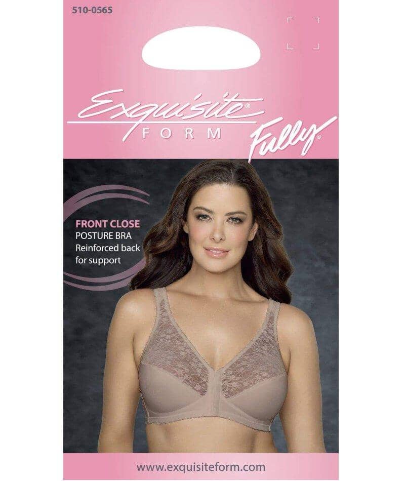 Exquisite Form Fully Front Close Wire-Free Posture Bra With Lace - Walnut - Image 7