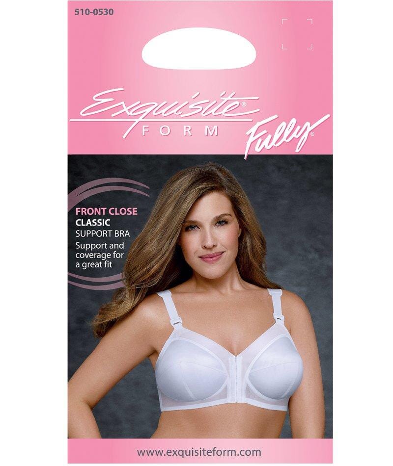 Exquisite Form Fully Front Close Wire-Free Classic Support Bra- White - Image 5