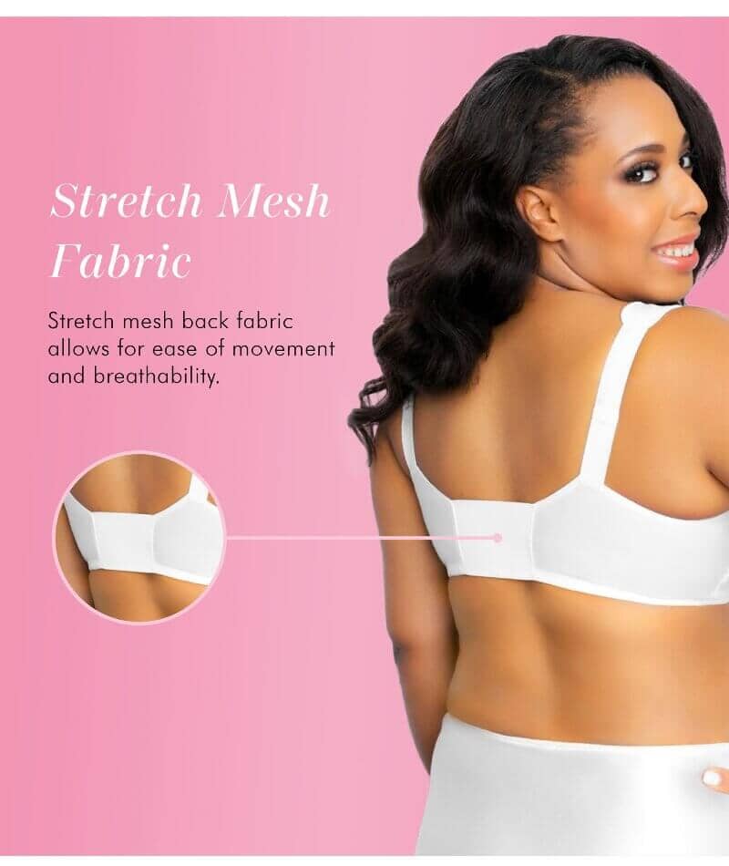 Exquisite Form Fully Front Close Wire-Free Classic Support Bra- White - Image 7