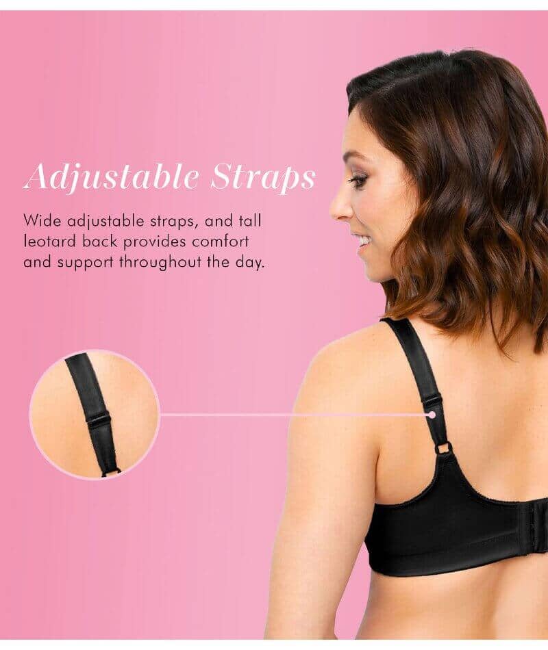 Exquisite Form Fully Side Shaping Wire-Free Bra With Floral - Black - Image 6