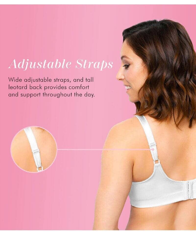Exquisite Form Fully Side Shaping Wire-Free Bra With Floral - White - Image 7