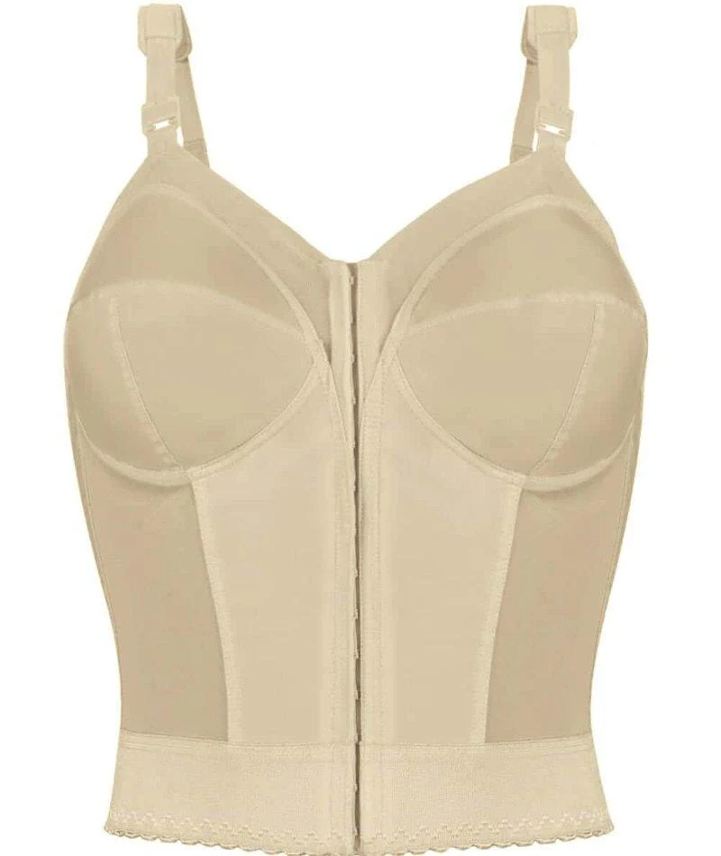 Exquisite Form Fully Front Close Longline Posture Wire-Free Bra - Beige - Image 9